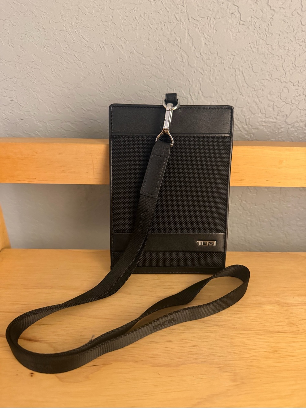 Tumi Black Lanyard w/ Detachable Strap